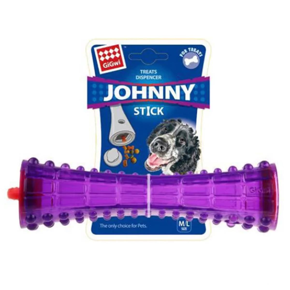 Gigwi Johnny Ödül Konulabilen Sesli Kauçuk Stick Köpek Oyuncağı  (M/L)