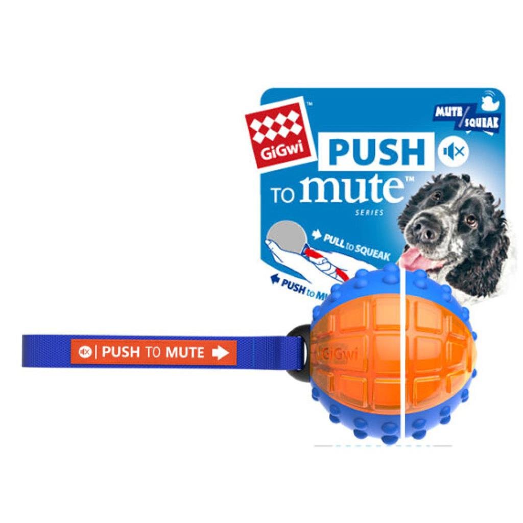 Gigwi Push To Mute Ball Ses Kontrollü Kauçuk Top Köpek Oyuncağı