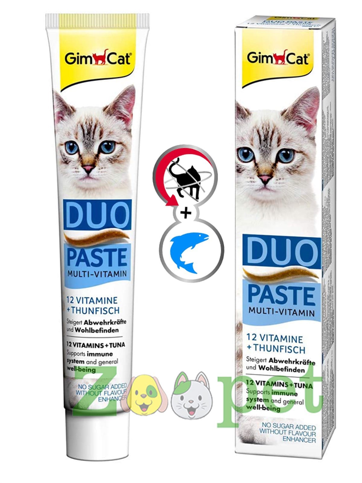 GimCat Multi-Vitamin Duo Paste Balık + 12 Vitaminli 50 gr