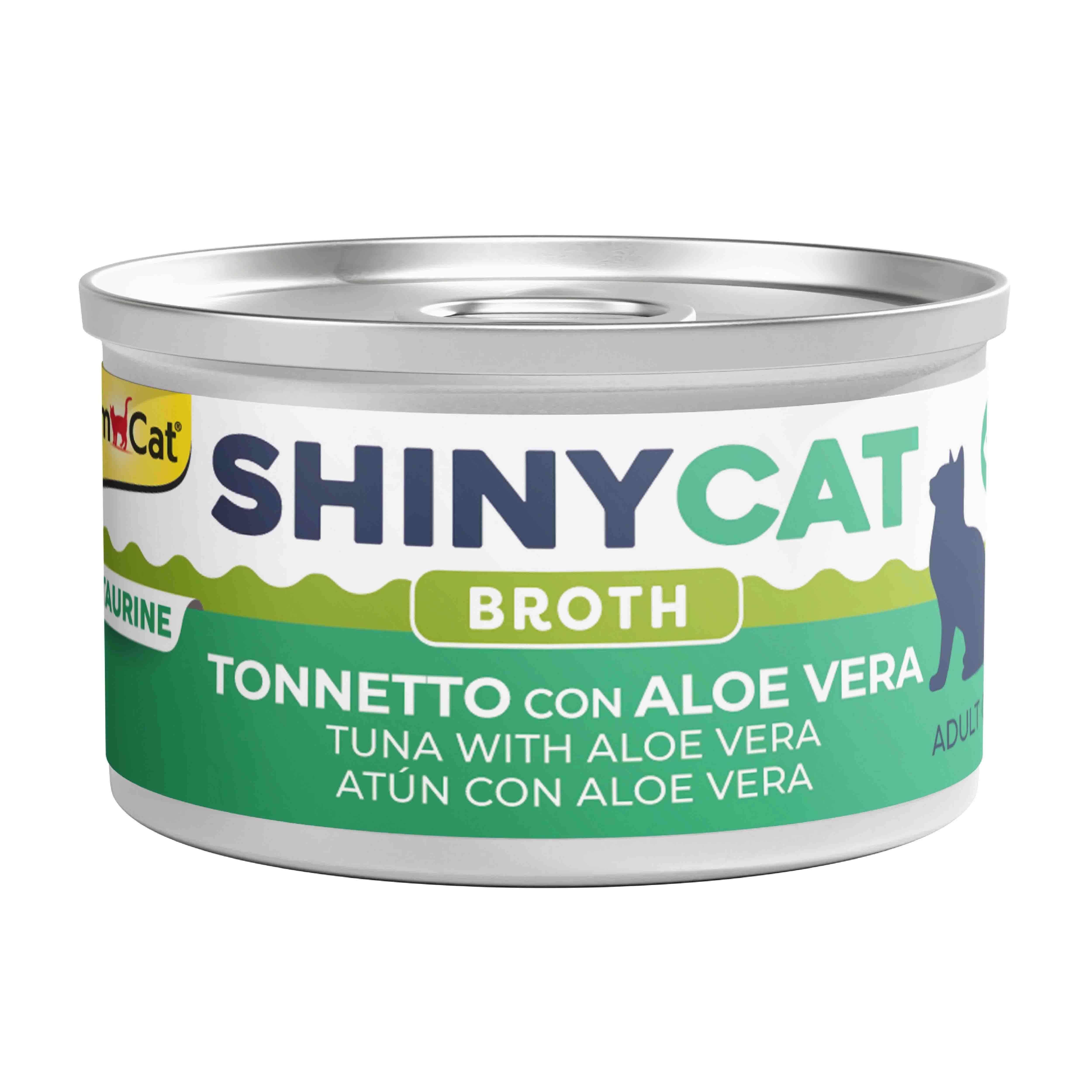 GimCat Shinycat Broth Aloe Veralı Ton Balıklı Konserve Kedi Maması 70 Gr