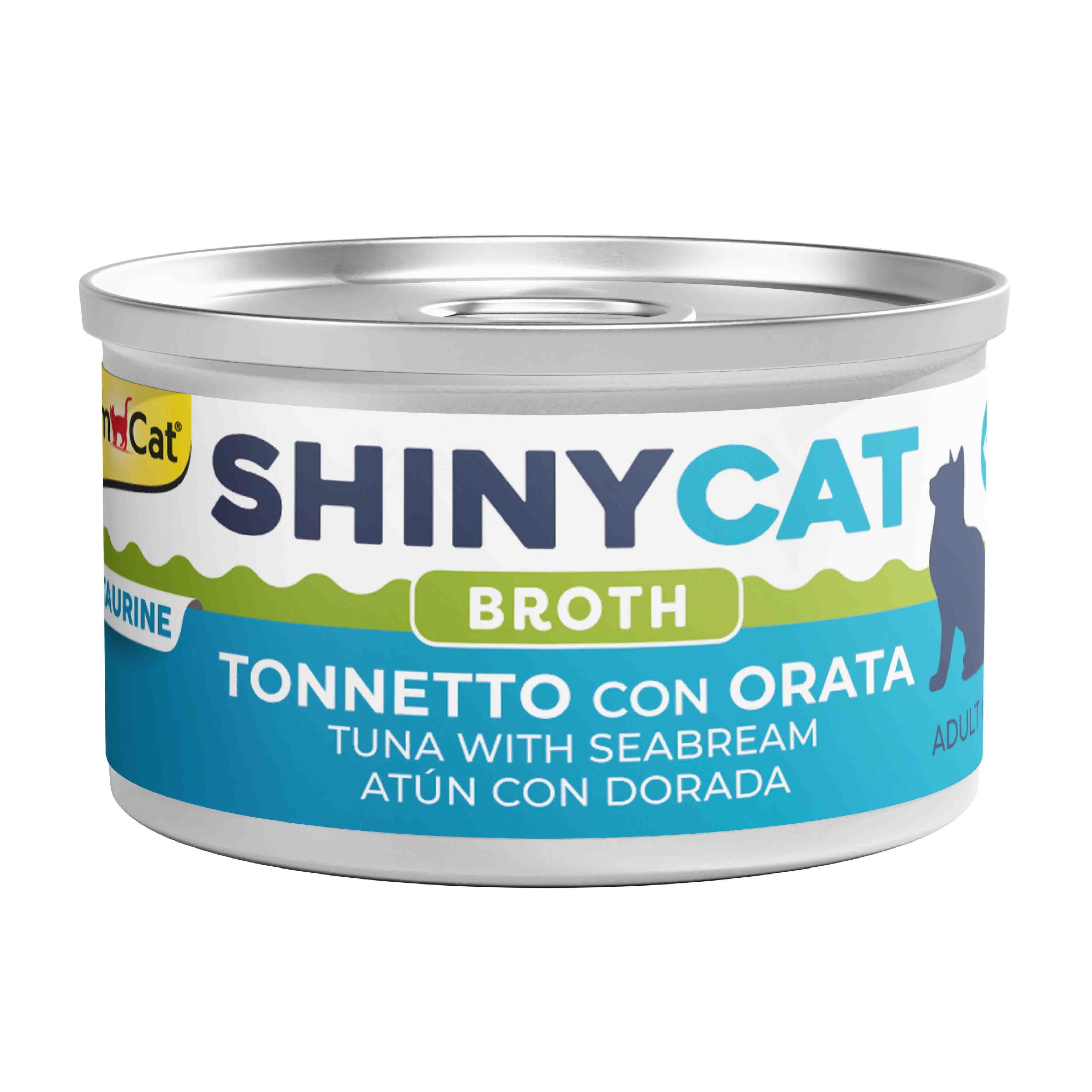 GimCat Shinycat Broth Çipuralı Ton Balıklı Konserve Kedi Maması 70 Gr