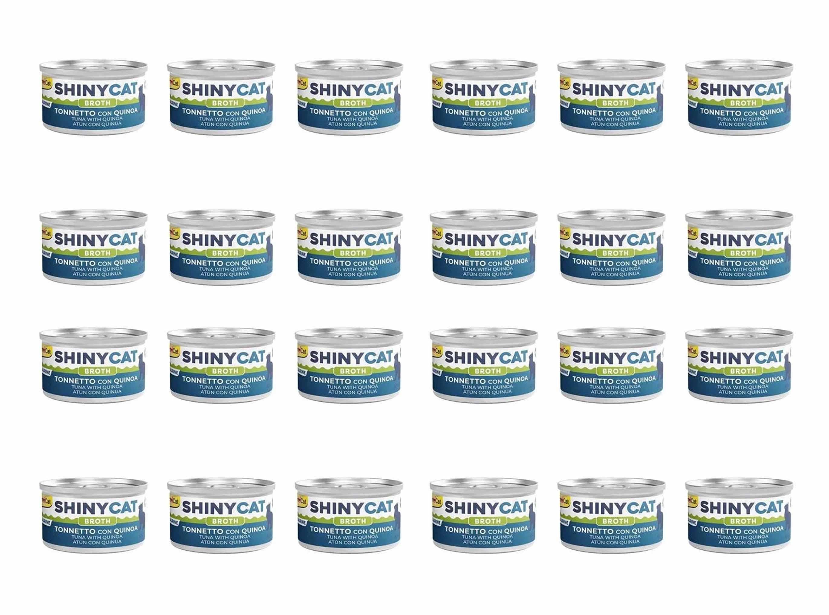 GimCat Shinycat Broth Kinoalı Ton Balıklı Konserve Kedi Maması 70 Gr (24 Adet)