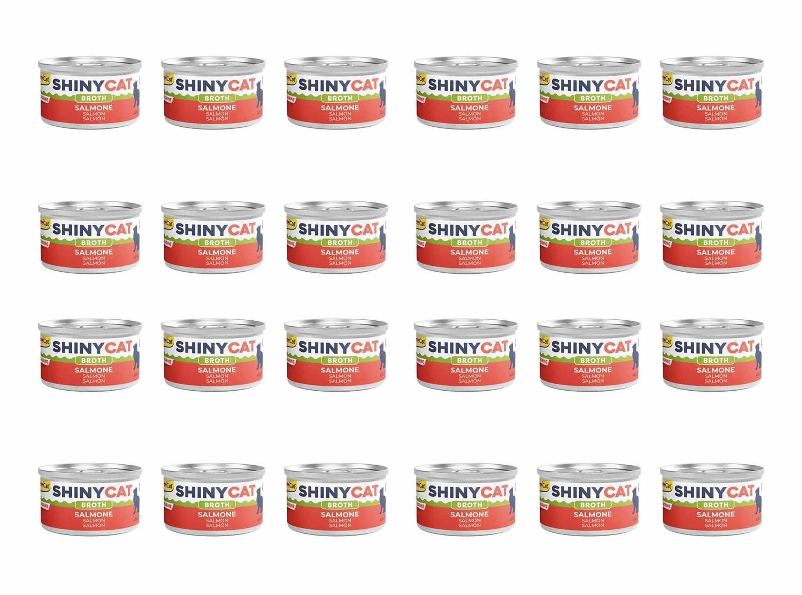 GimCat Shinycat Broth Somonlu Konserve Kedi Maması 70 Gr (24 Adet)