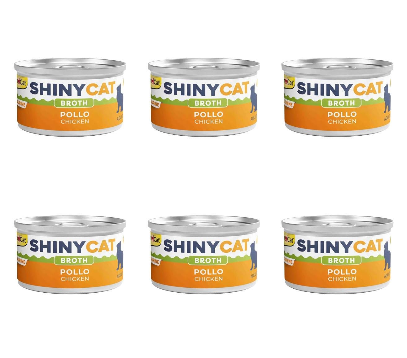 GimCat Shinycat Broth Tavuklu Konserve Kedi Maması 70 Gr (6 Adet)