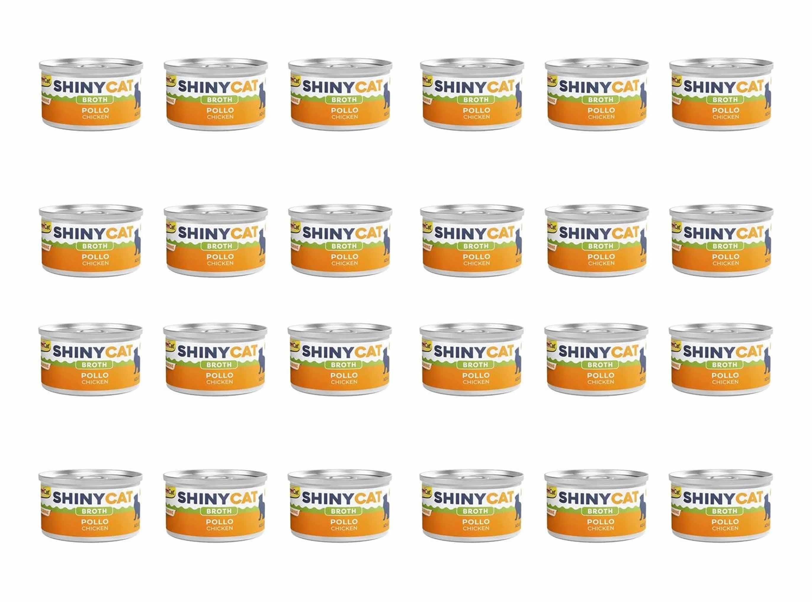 GimCat Shinycat Broth Tavuklu Konserve Kedi Maması 70 Gr (24 Adet)