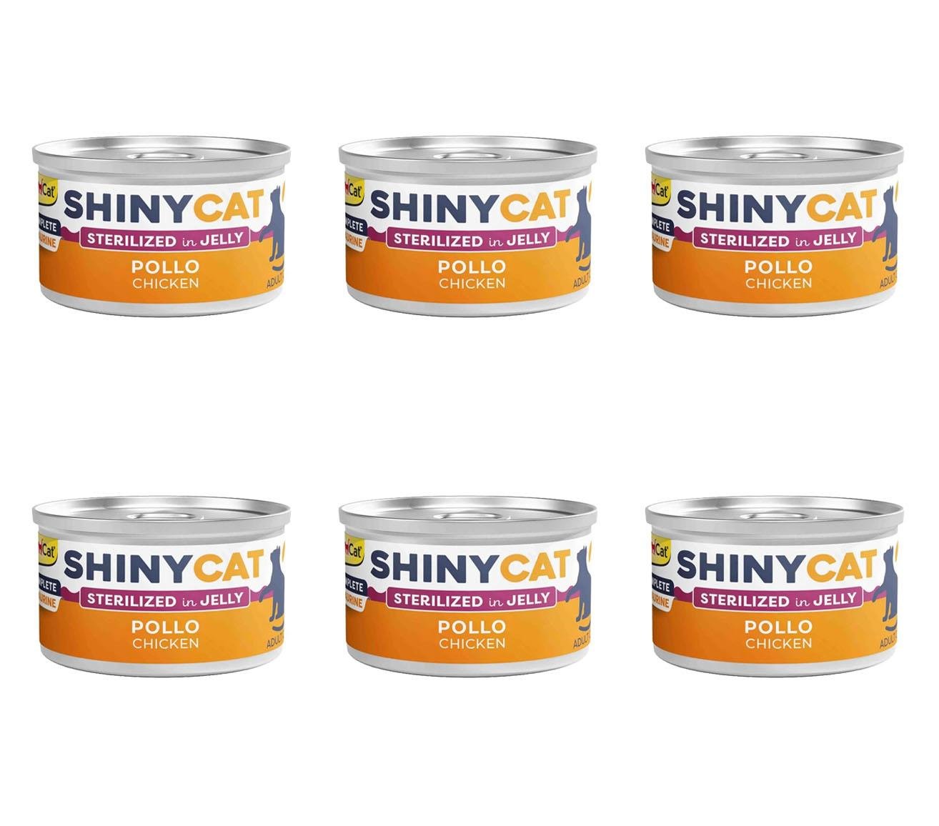 GimCat Shinycat Tavuklu Kısırlaştırılmış Konserve Kedi Maması 70 Gr (6 Adet)