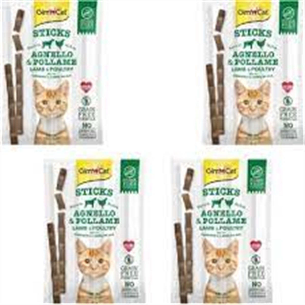 Gimcat Tahılsız Kuzu ve Tavuklu Kedi Ödül Çubukları 4X4Parça (80 Gr)