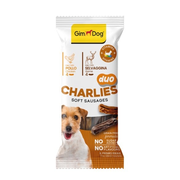 GimDog Charlies Duo Tavuklu ve Av Etli Köpek Ödül Maması 60 g