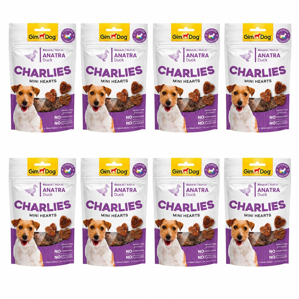 GimDog Charlies Mini Hearts Ördekli Köpek Ödülü 70 g (8 Adet)