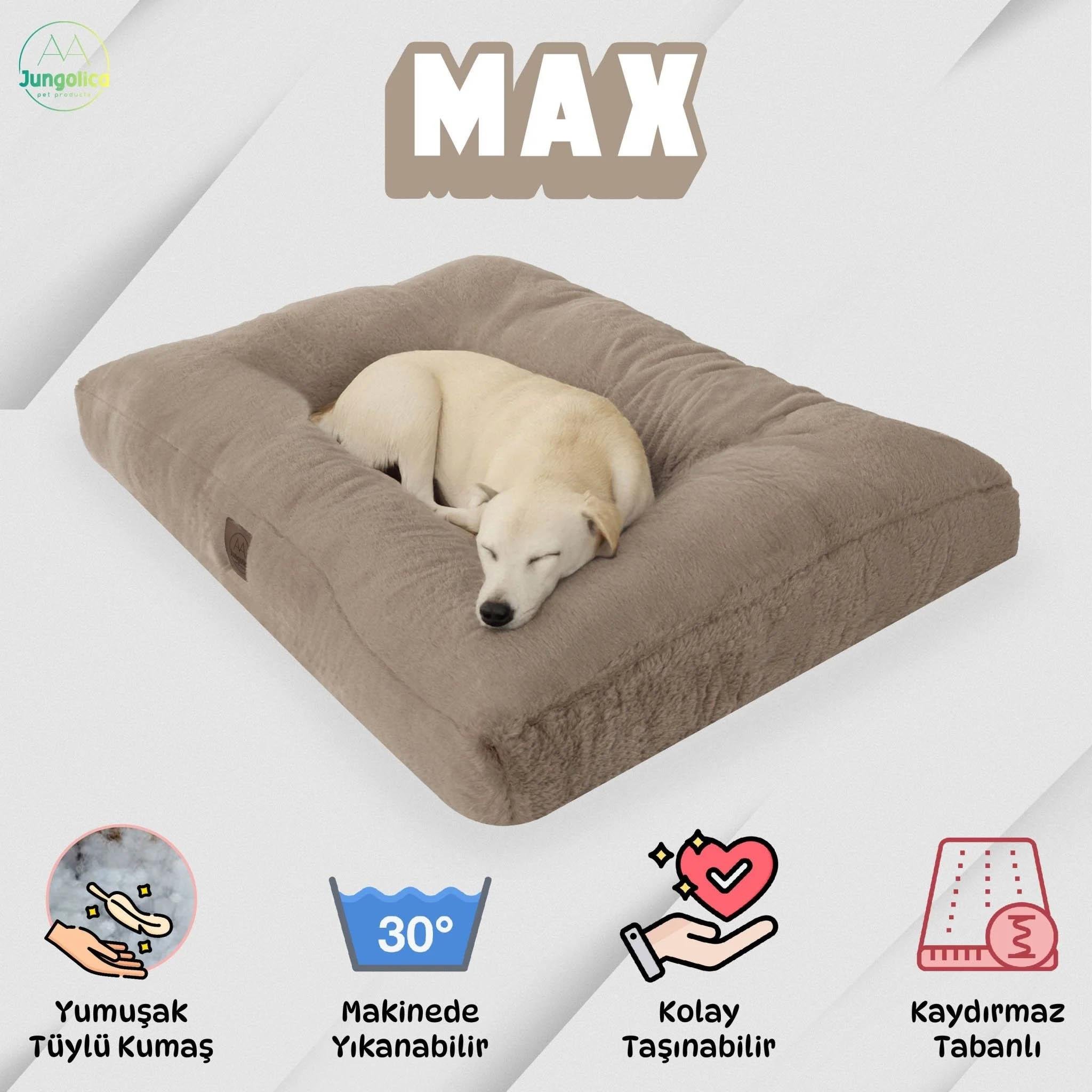 Jungolica Max Ultra Yumuşak Minder Köpek Yatağı 45 x 55 cm (Vizon)