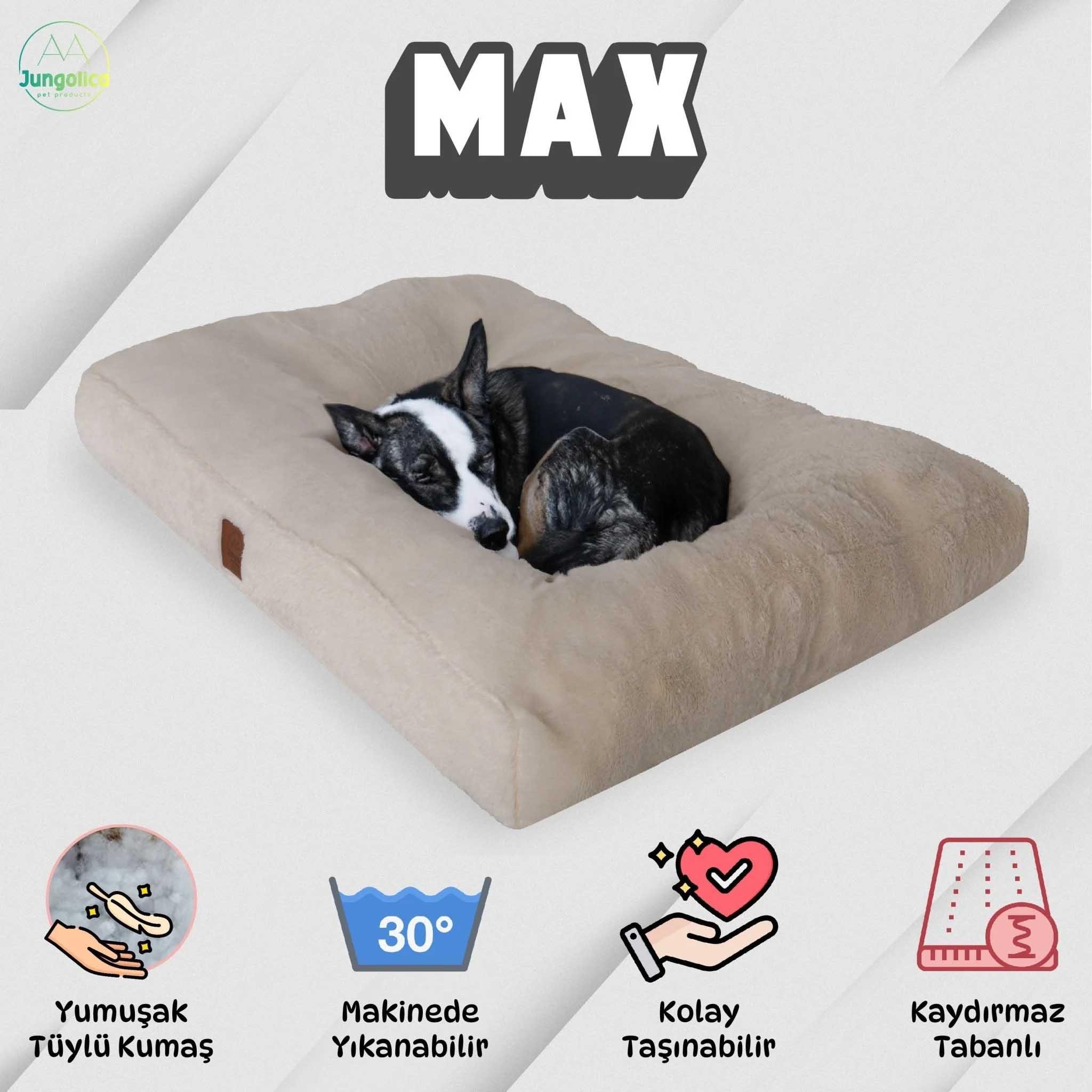 Jungolica Max Ultra Yumuşak Minder Köpek Yatağı 45 x 55 cm (Ekru)