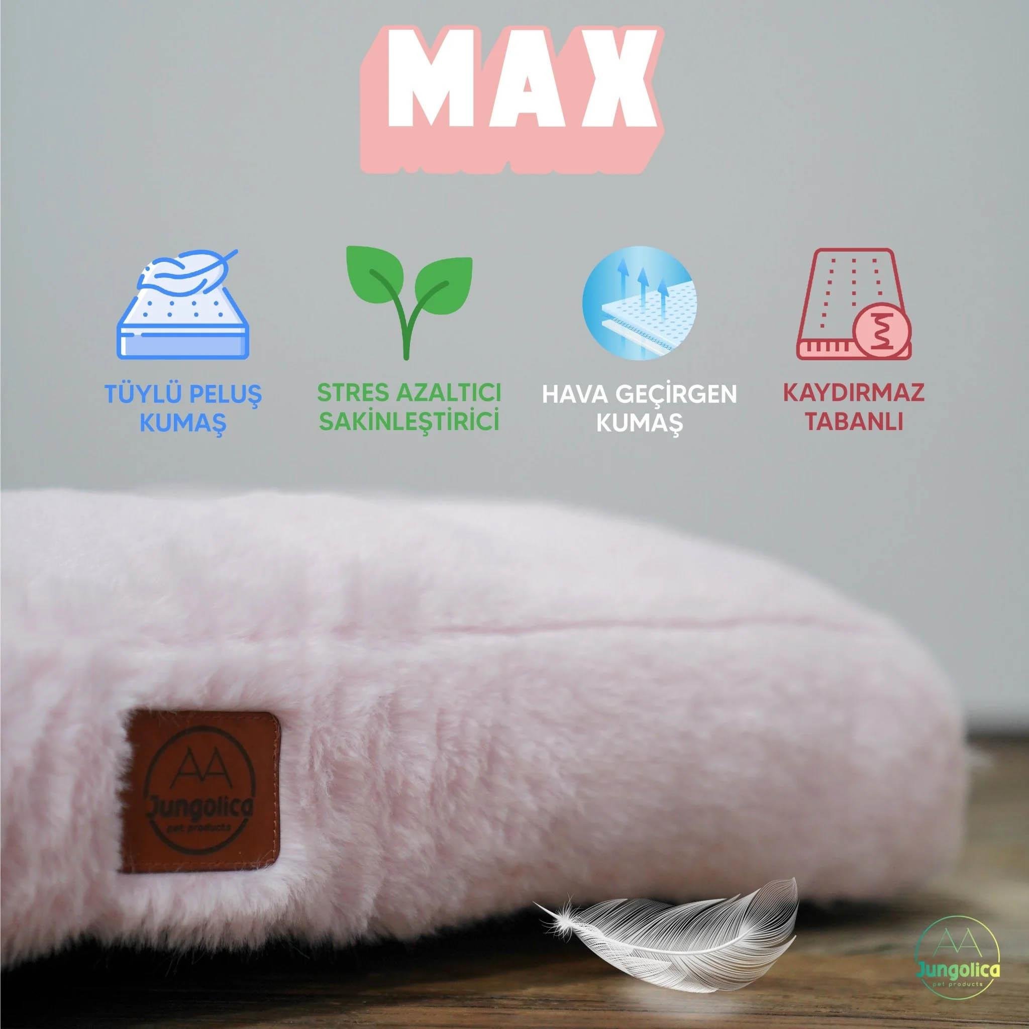 Jungolica Max Ultra Yumuşak Minder Köpek Yatağı 50 x 70 cm (Pembe)