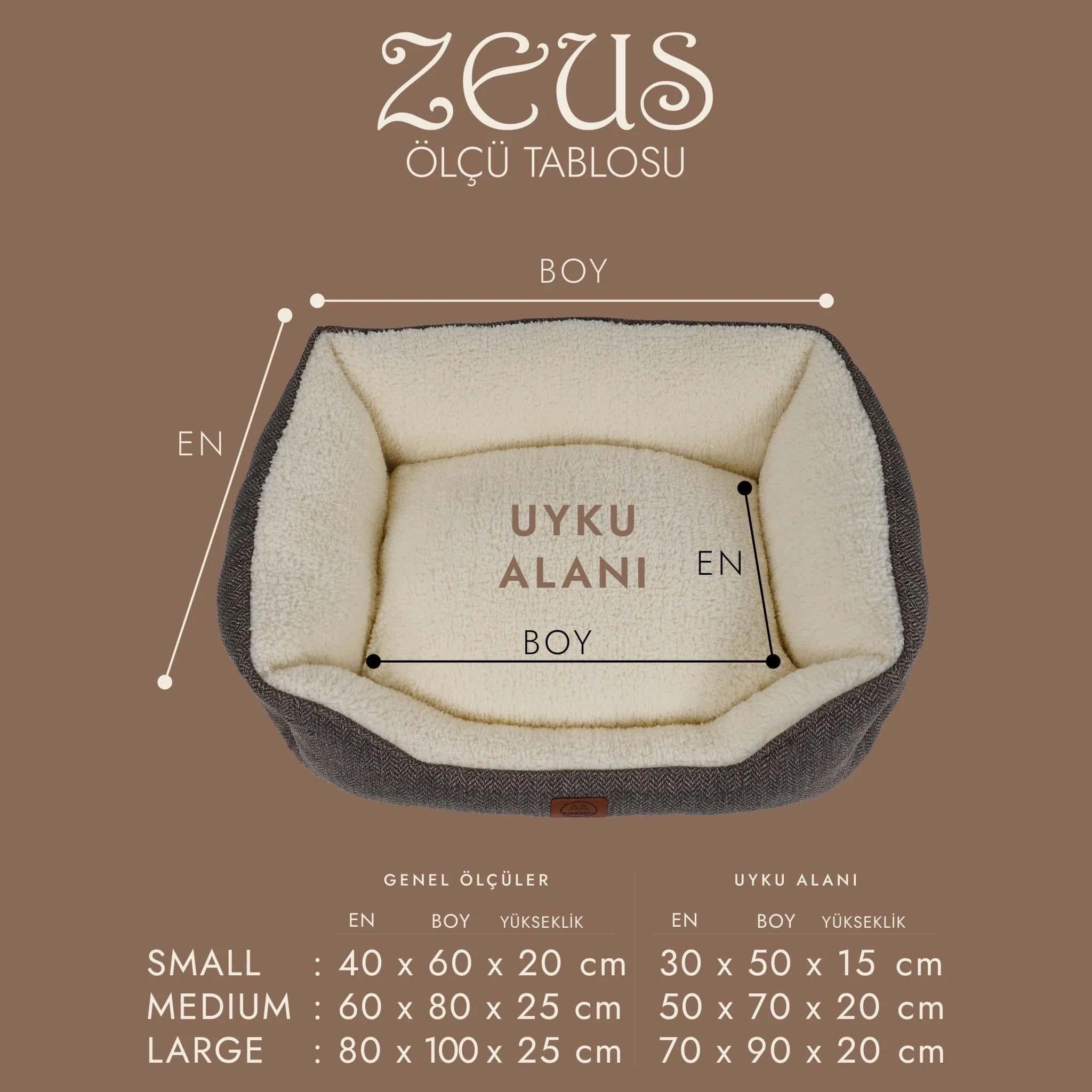 Jungolica Zeus Çift Taraflı Minderli Köpek Yatağı 40 x 60 cm (Gri)