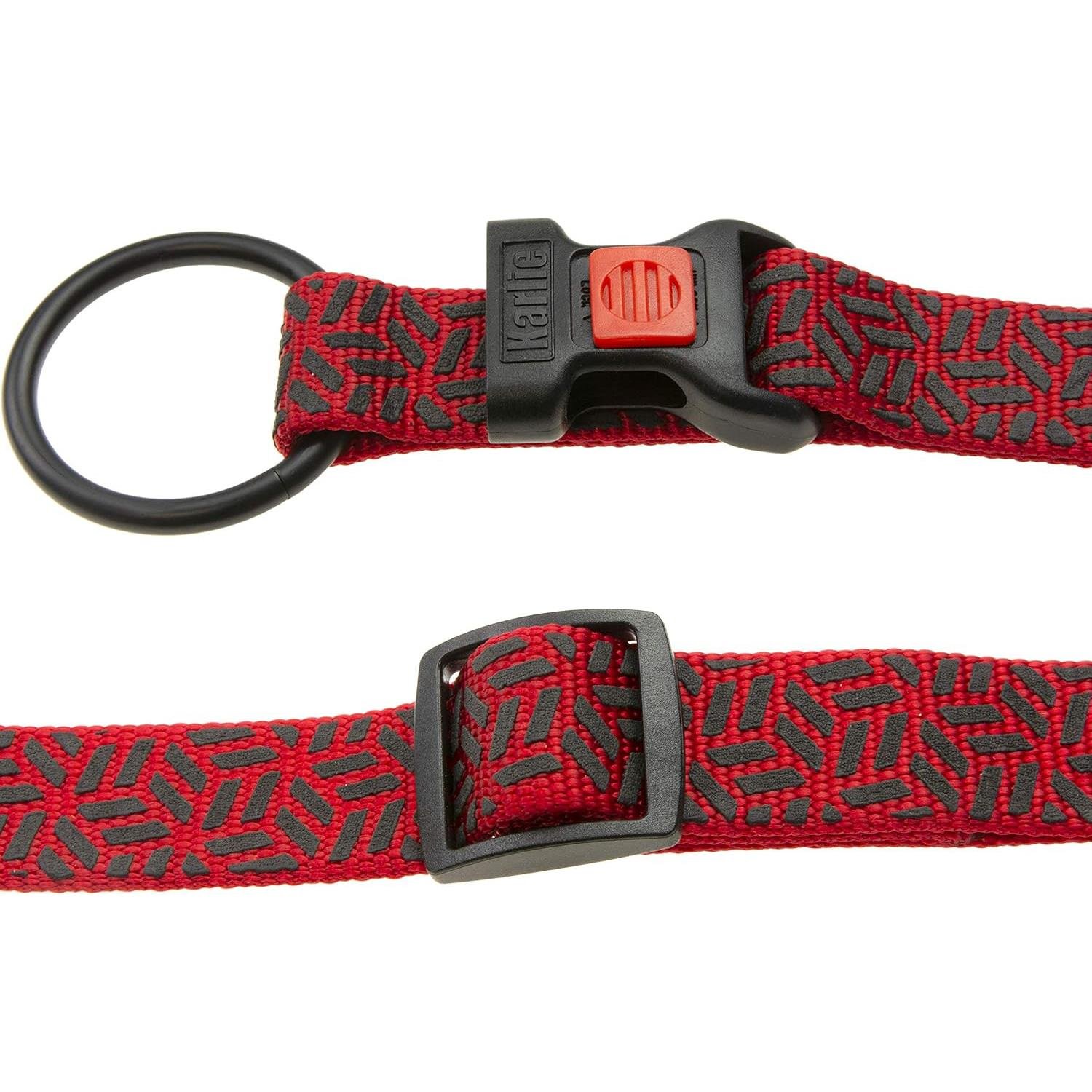 Karlie Art Sportiv Plus Kilitli Köpek Tasması Kırmızı (40 - 55 cm)