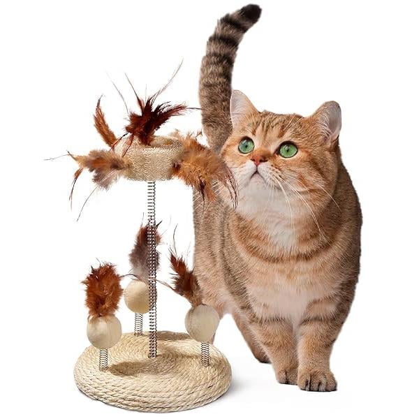 Karlie Tüylü ve Hareketli Sisal Kedi Oyuncağı 25 cm