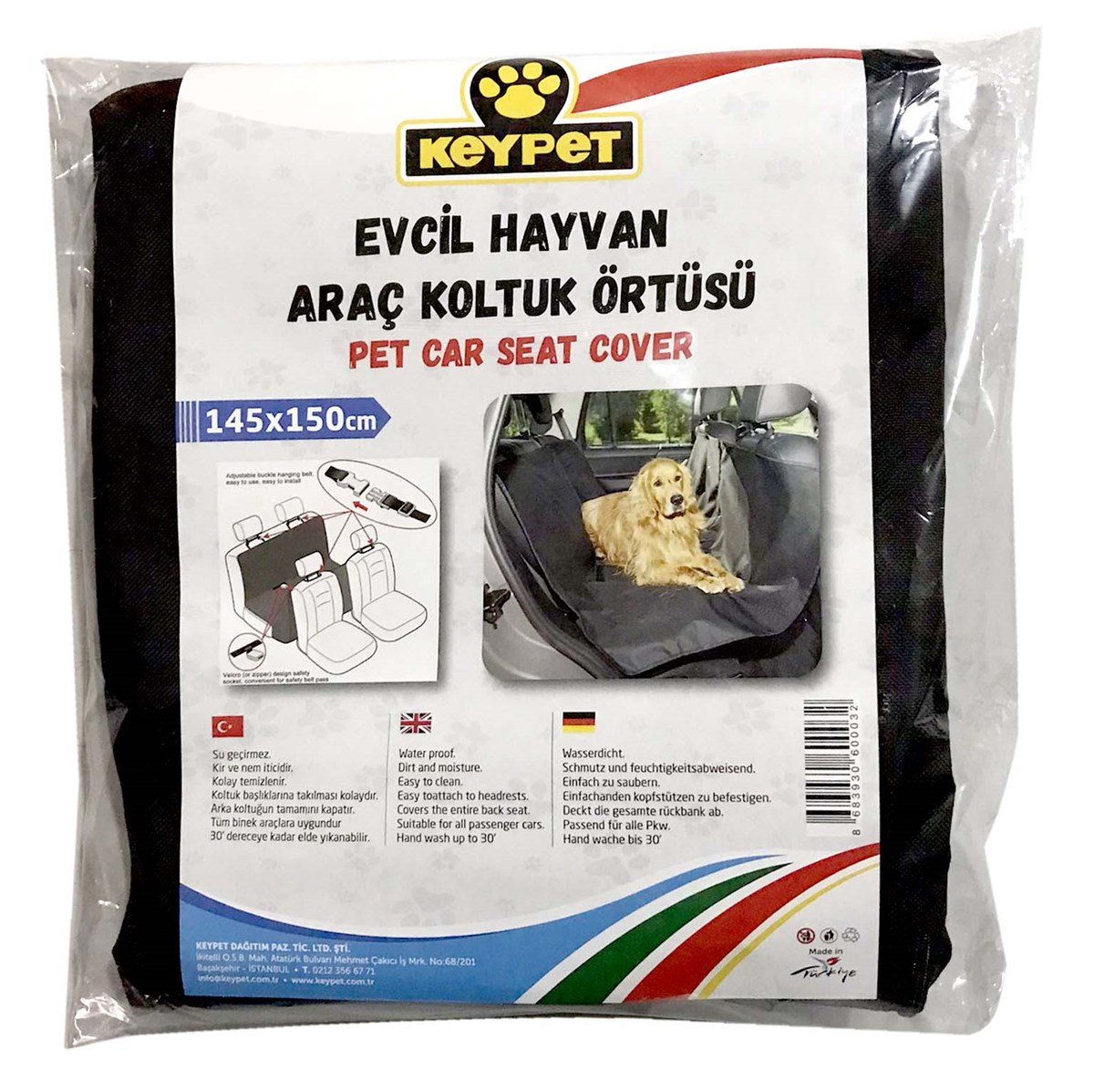 Keypet Evcil Hayvan Araç Koltuk Örtüsü 145 x 150 cm