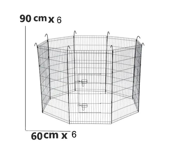 Keypet Köpek Çiti Siyah 60x90 Cm (6 Panel)