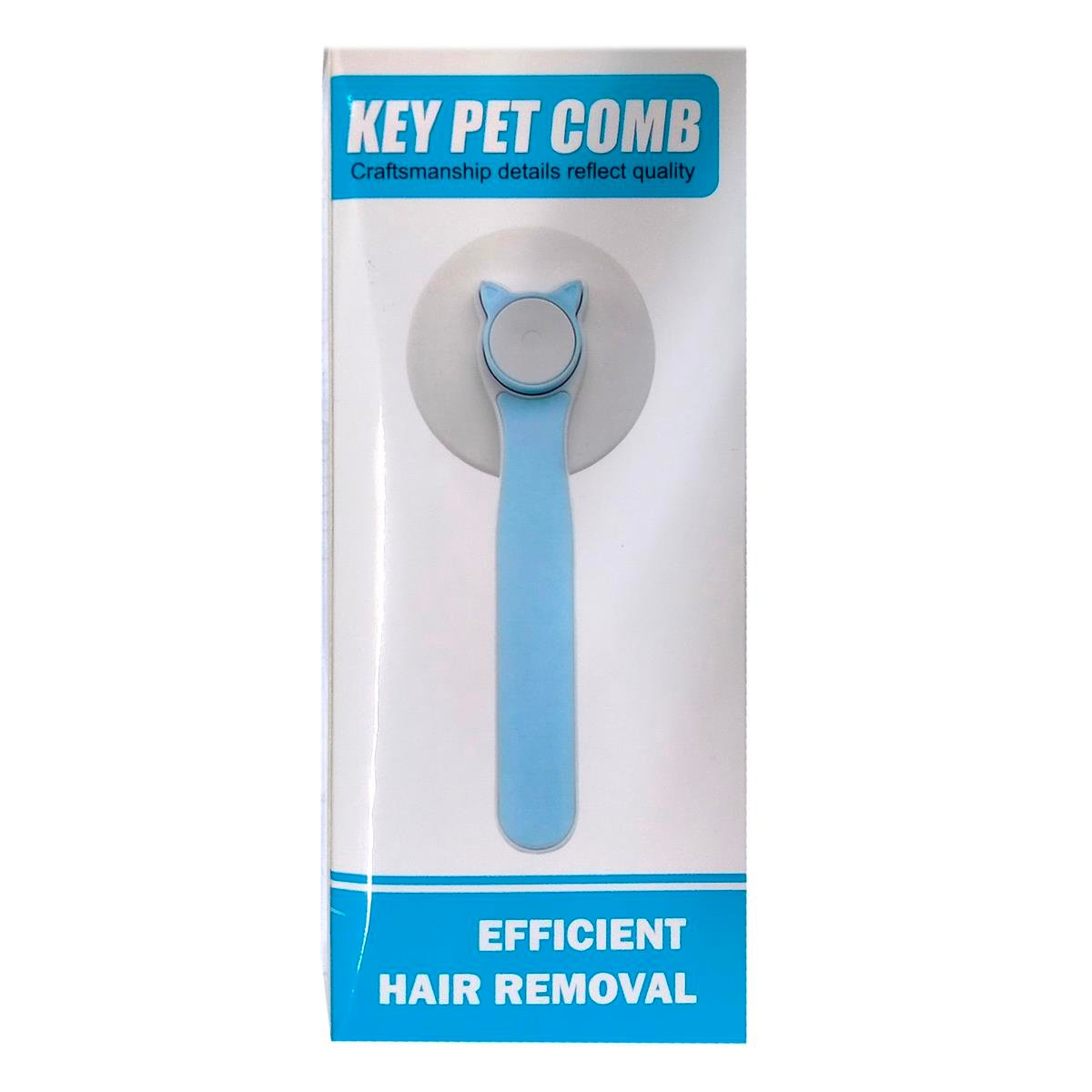 Keypet Kulaklı Tüy Temizleme Düğmeli Kedi Fırçası 19 cm Pembe