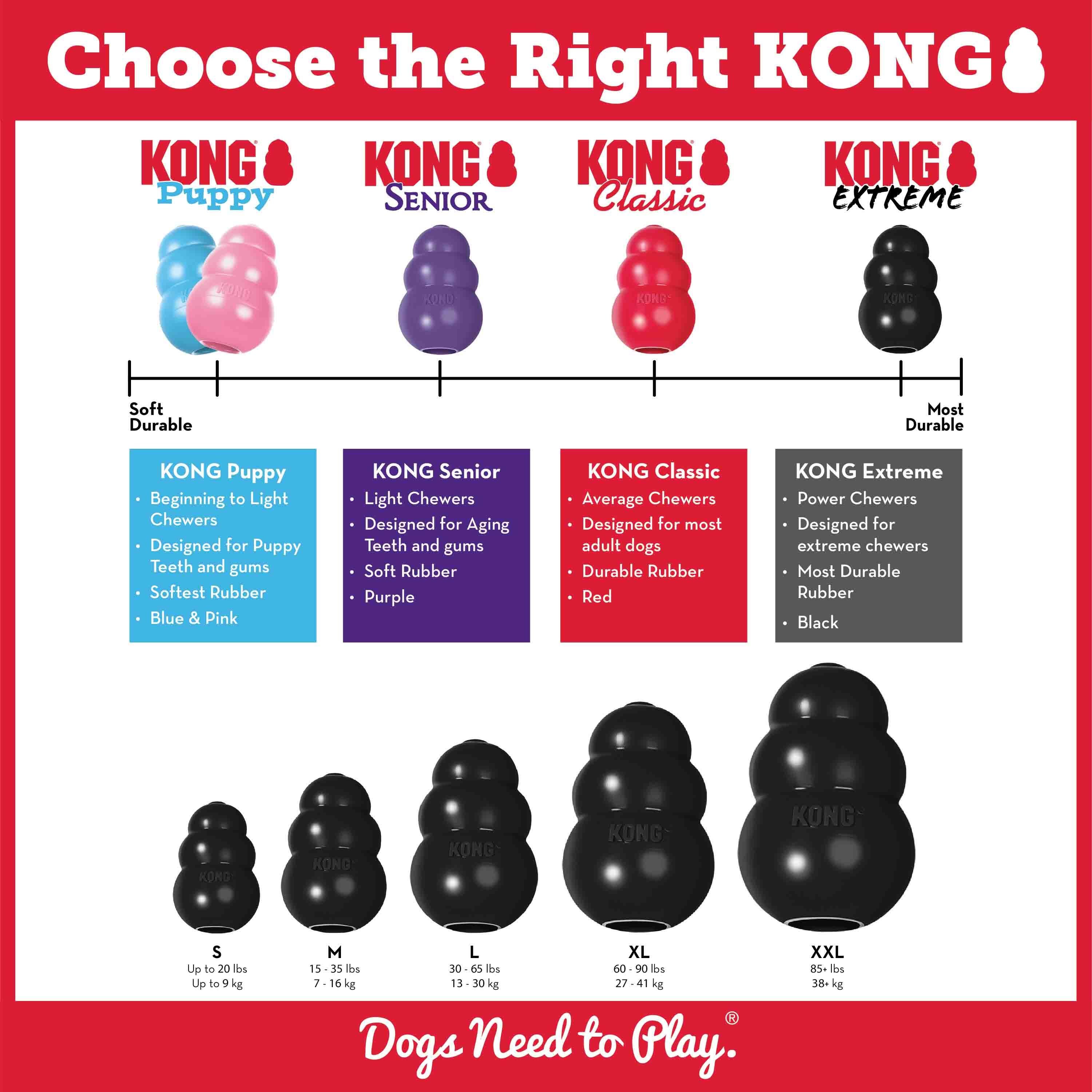 Kong Extreme Ödül Konulabilen Sert Kauçuk Köpek Oyuncağı M