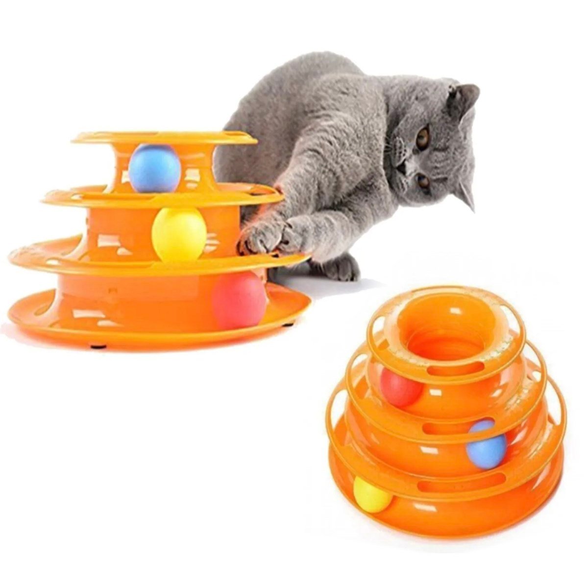 Lionpet Tower of Tracks 3 Katlı Toplu Kedi Oyuncağı  13 cm