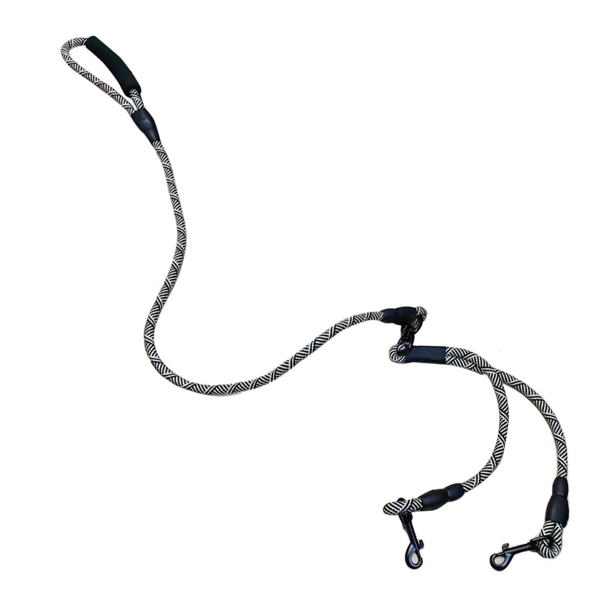 Lionpet Yumuşak Tutmalı İkili Fitil Köpek Gezdirme Tasması Gri  10 mm x 140 cm