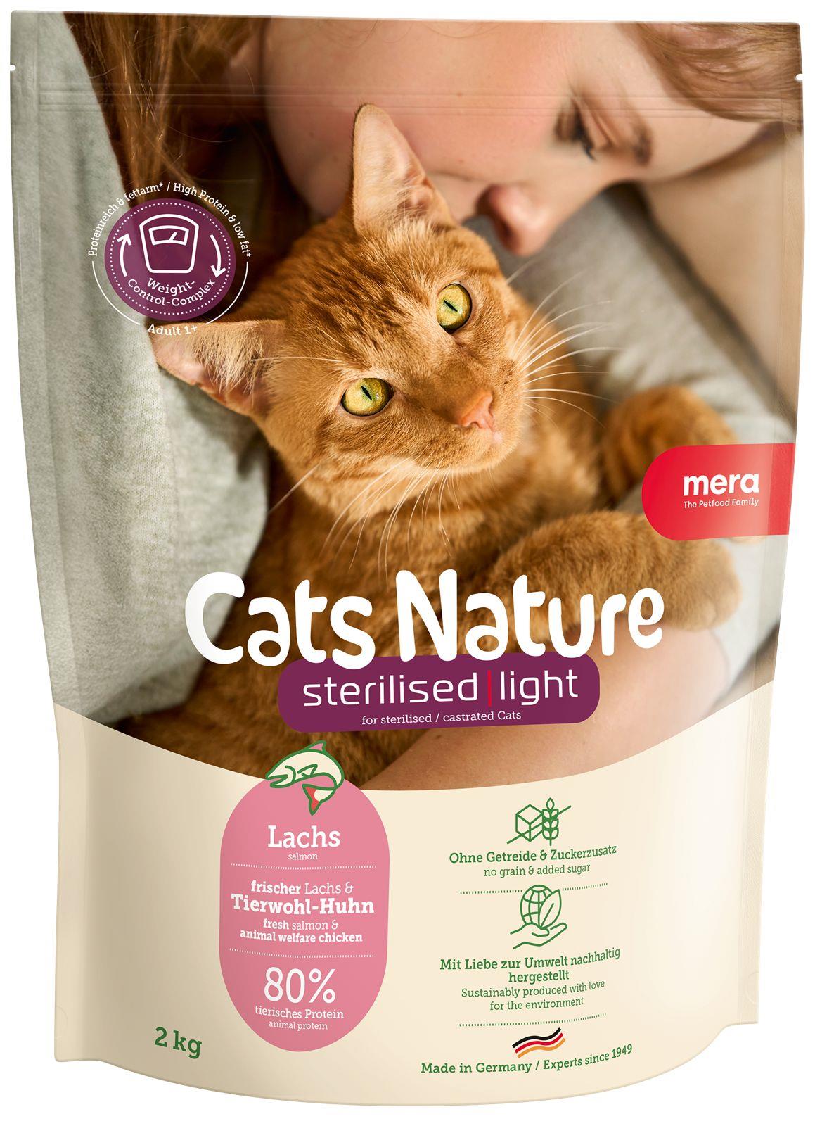 Mera Cat Nature Sterilised Light Somonlu Kısırlaştırılmış Kedi Maması 2 Kg