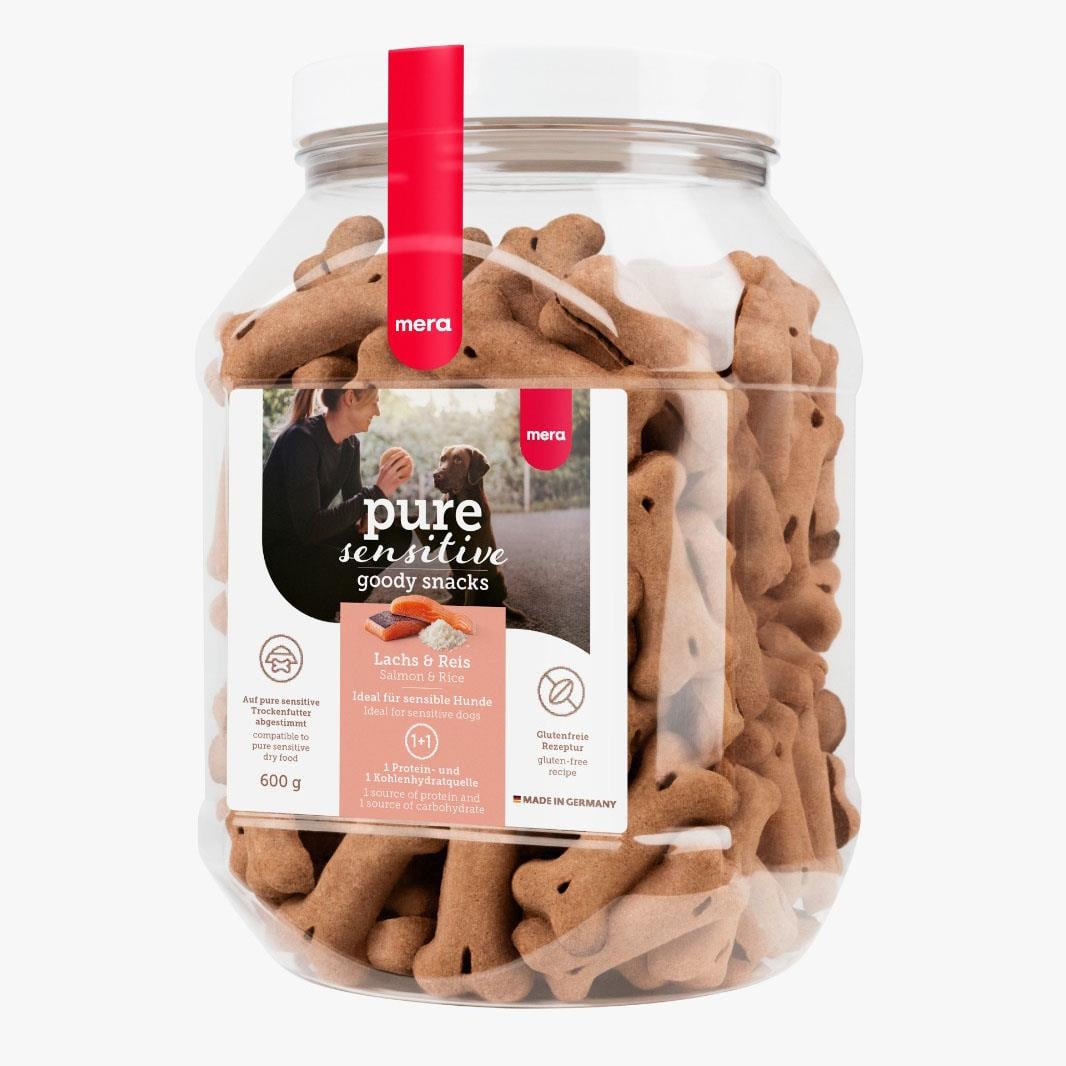 Mera Pure Sensitive Somonlu Pirinçli Köpek Bisküvisi  600 g