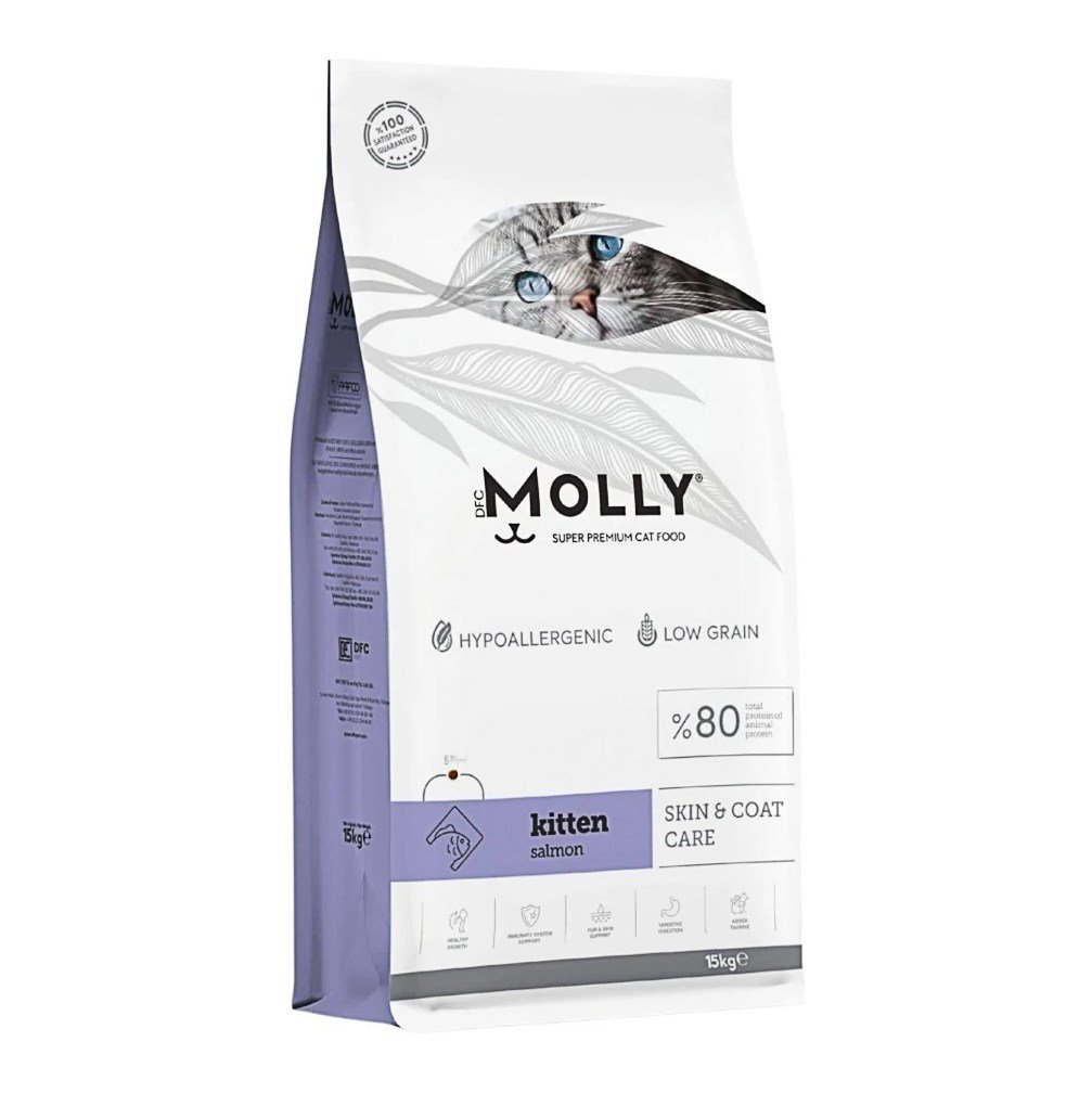 Molly Hipoalerjenik Somonlu Düşük Tahıllı Yavru Kedi Maması 15 kg