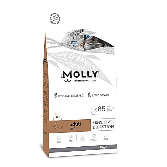 Molly Sensitive Digestion Hipoalerjenik Kuzulu Yetişkin Kedi Maması 15 kg