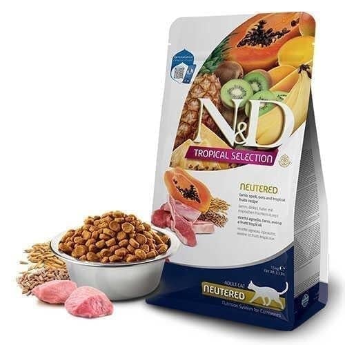 ND Tropical Selection Tropikal Meyveli Ve Kuzu Etli Kısırlaştırılmış Kedi Maması 1,5 Kg
