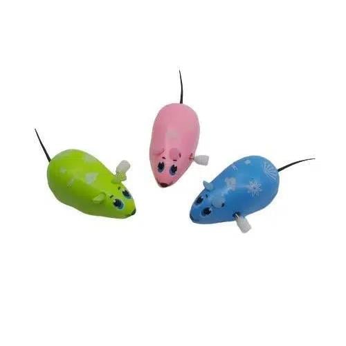 Nunbell Renkli Kurmalı Fare Kedi Oyuncağı 4 cm (Karışık Renkli)