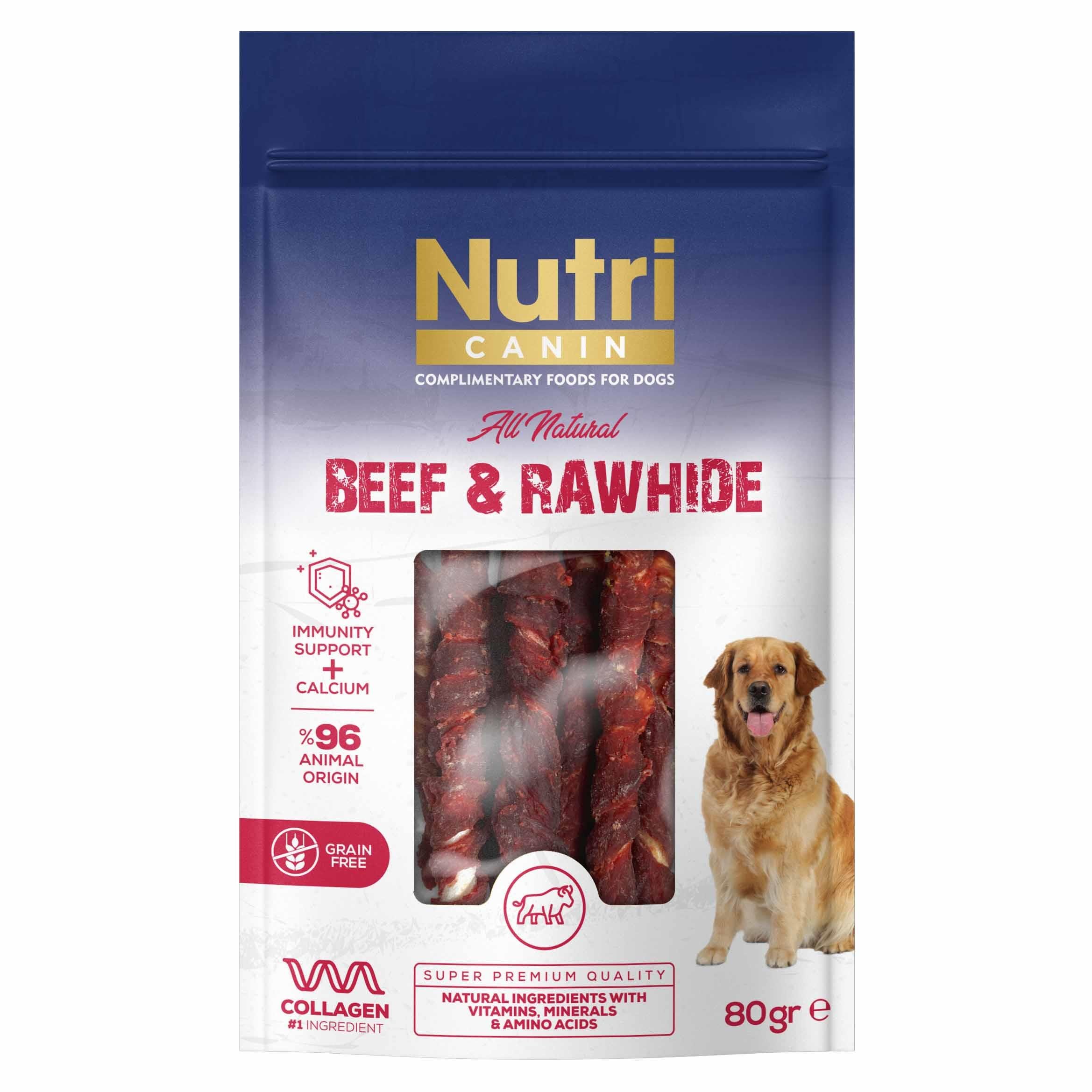 Nutri Canin Sığır Eti Sarılı Kemik Köpek Ödülü 80 G