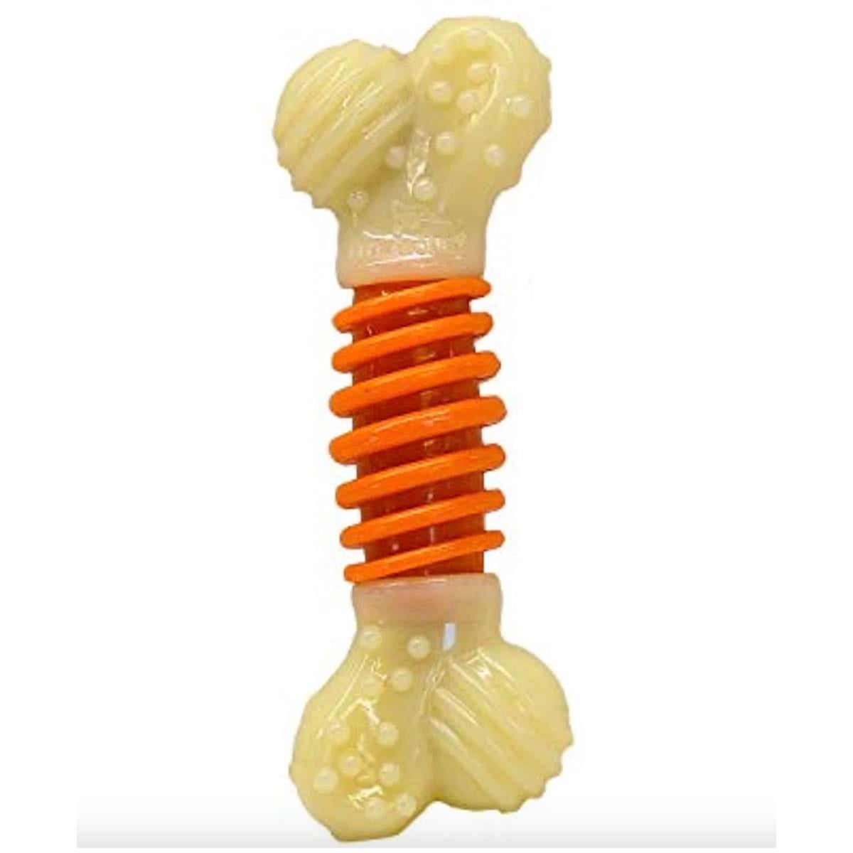 Nylabone Bacon Aromalı Kauçuk Sert Kemik Köpek Oyuncağı 14 cm (M)