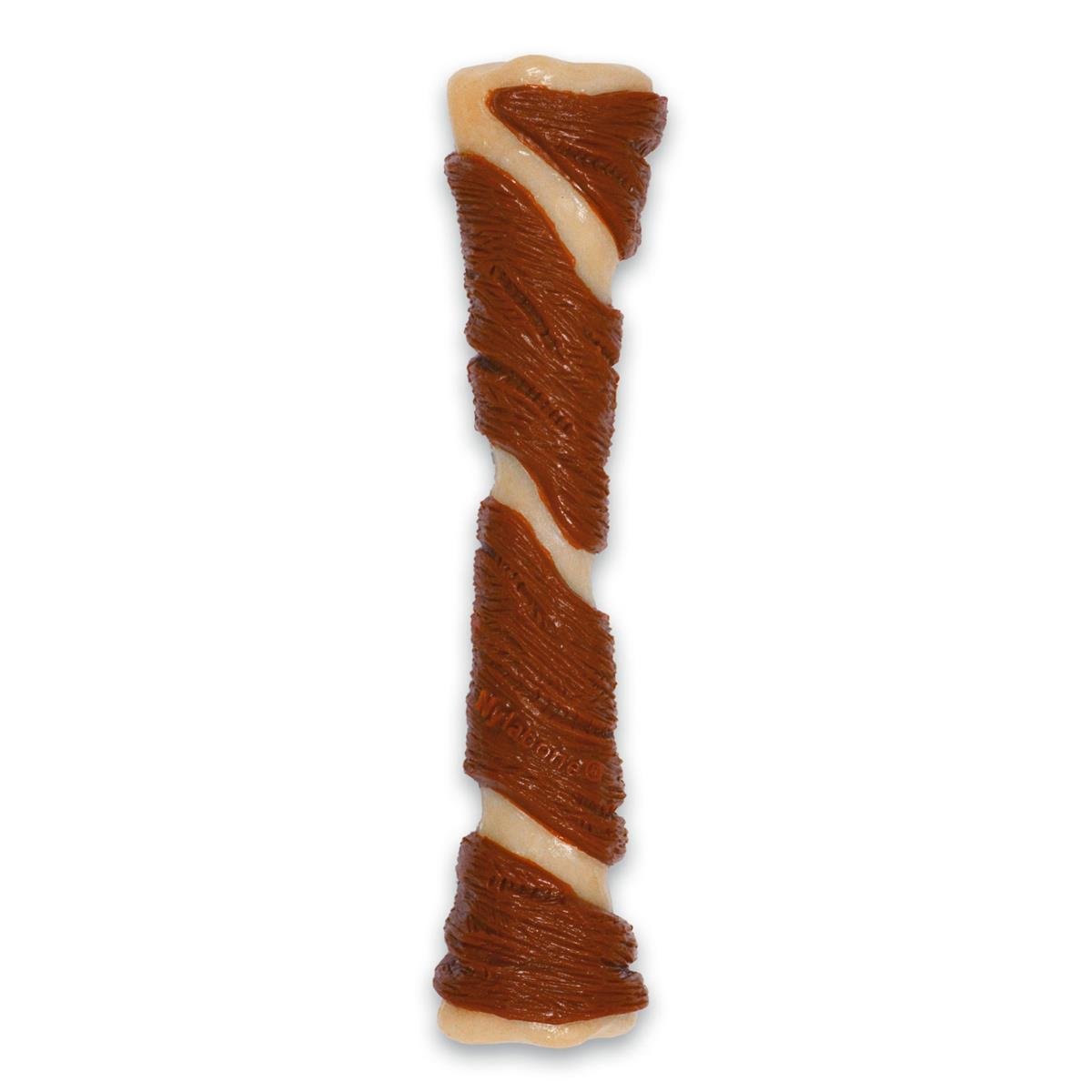 Nylabone Bacon ve Fıstık Ezmesi Aromalı Kauçuk Sert Domuz Kemiği Köpek Oyuncağı 17,5 cm (L)