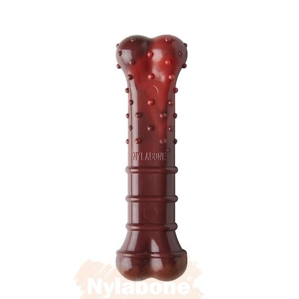 Nylabone Beef Jerky Aromalı Kauçuk Sert Kemik Köpek Oyuncağı (XS)