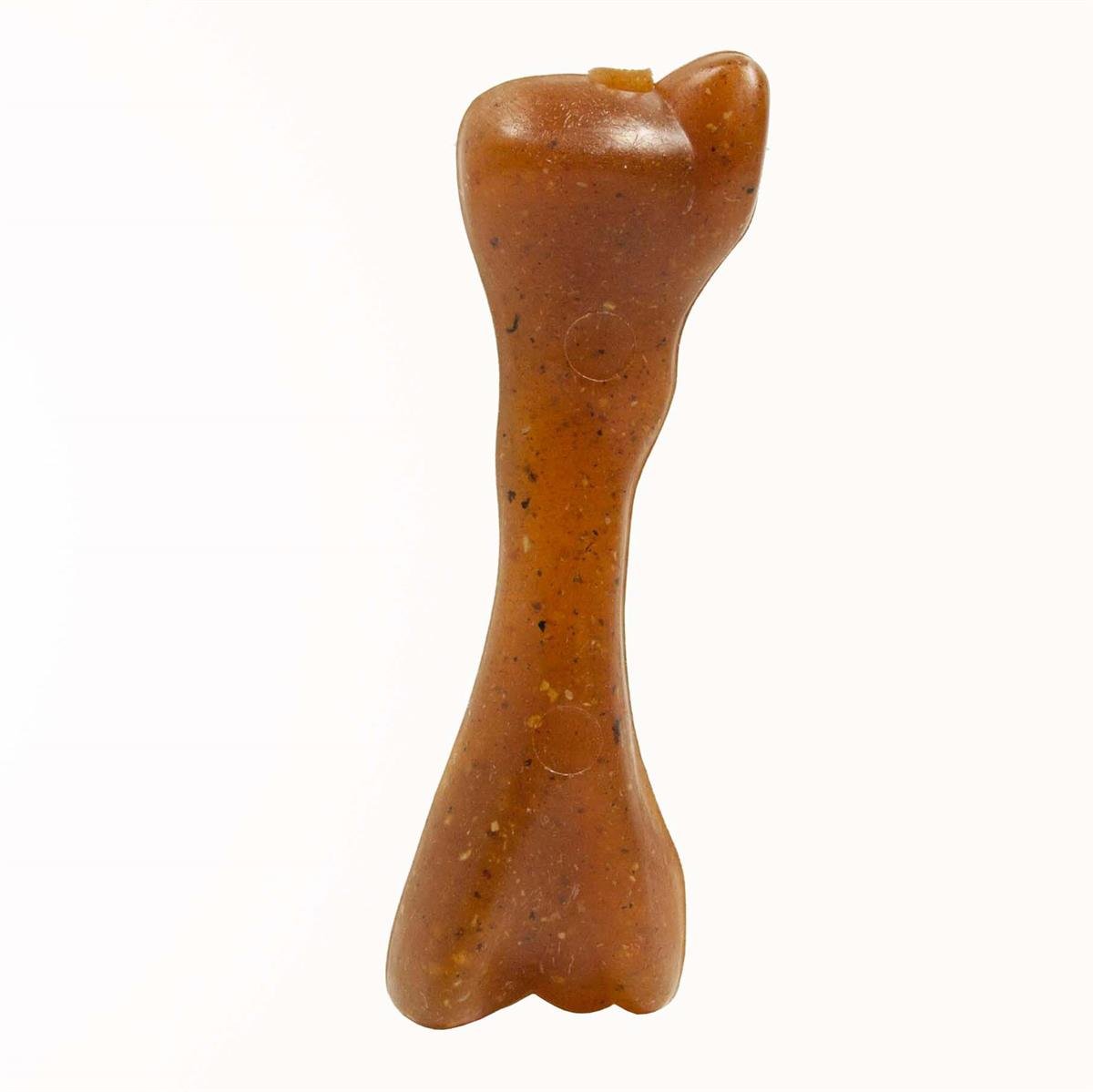 Nylabone Biftek Aromalı Esnek Kauçuk Yavru Köpek Oyuncağı 11 cm (S)