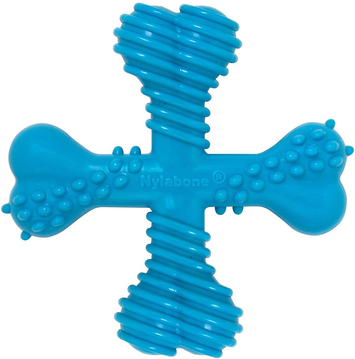 Nylabone Biftek Aromalı Kauçuk Kemik Diş Temizleme Köpek Oyuncağı 14 cm (L)