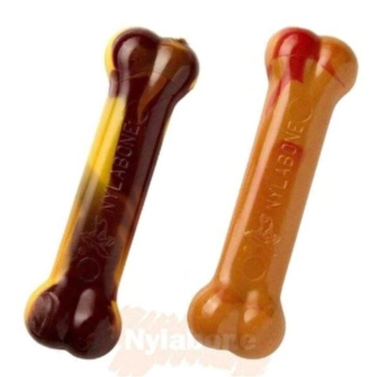 Nylabone Elma ve Cheeseburger Aromalı Kauçuk Sert Köpek Oyuncağı 11 cm (S) 2 Adet