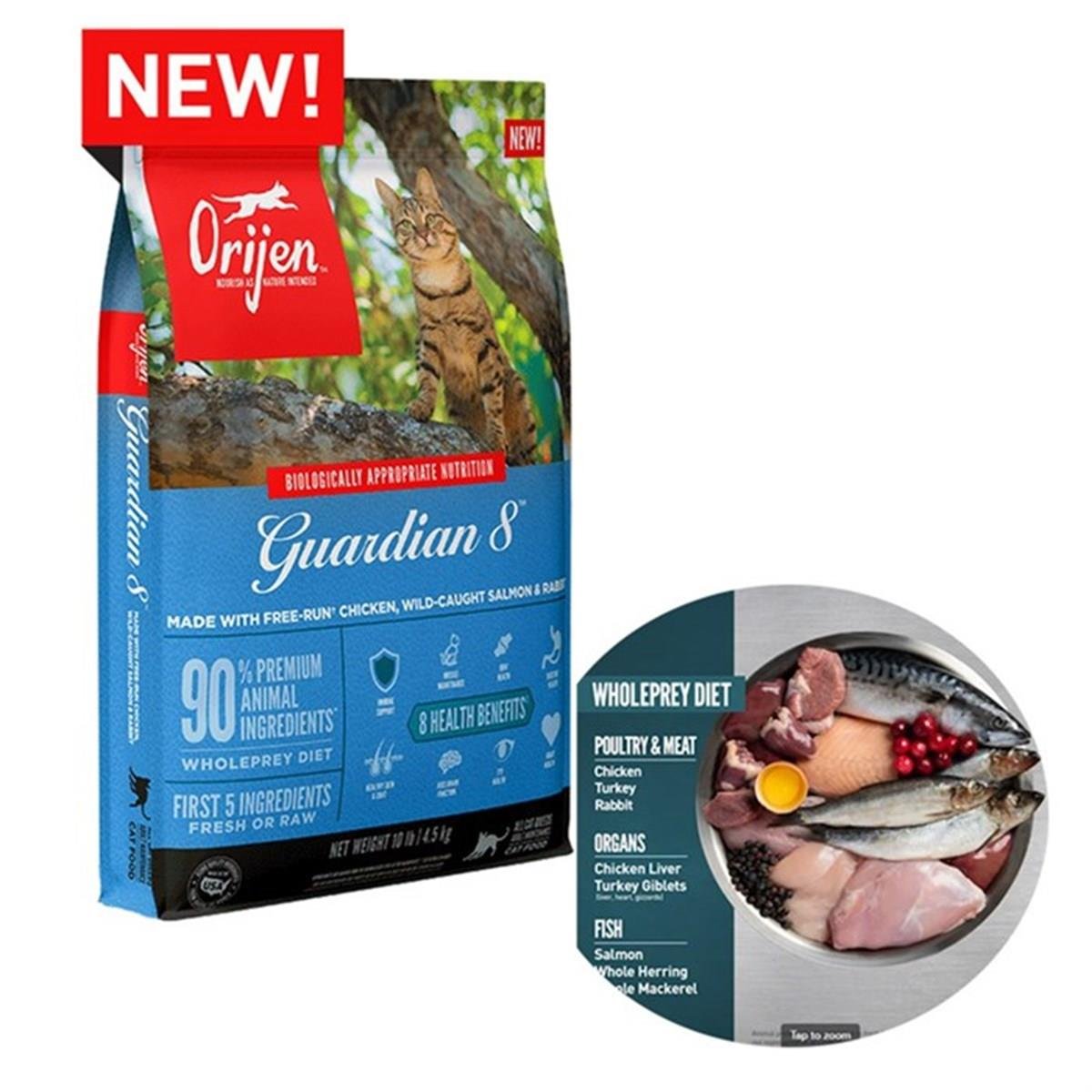 Orijen Guardian 8 Tahılsız Yetişkin Kedi Maması  4.5 Kg