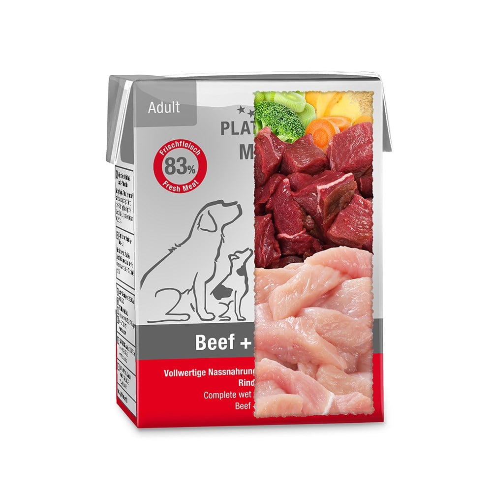 Platinum Sığır Etli ve Tavuklu Yaş Köpek Maması 185 Gr
