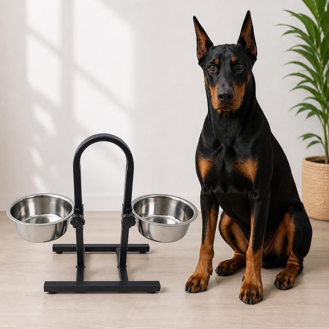 Playfull Standlı İkili Köpek Çelik Mama Ve Su Kabı 3 Litre