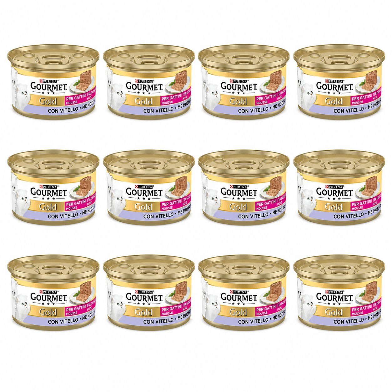 Purina Gourmet Gold Kıyılmış Dana Etli Kedi Konservesi  85 gr (12 Adet)
