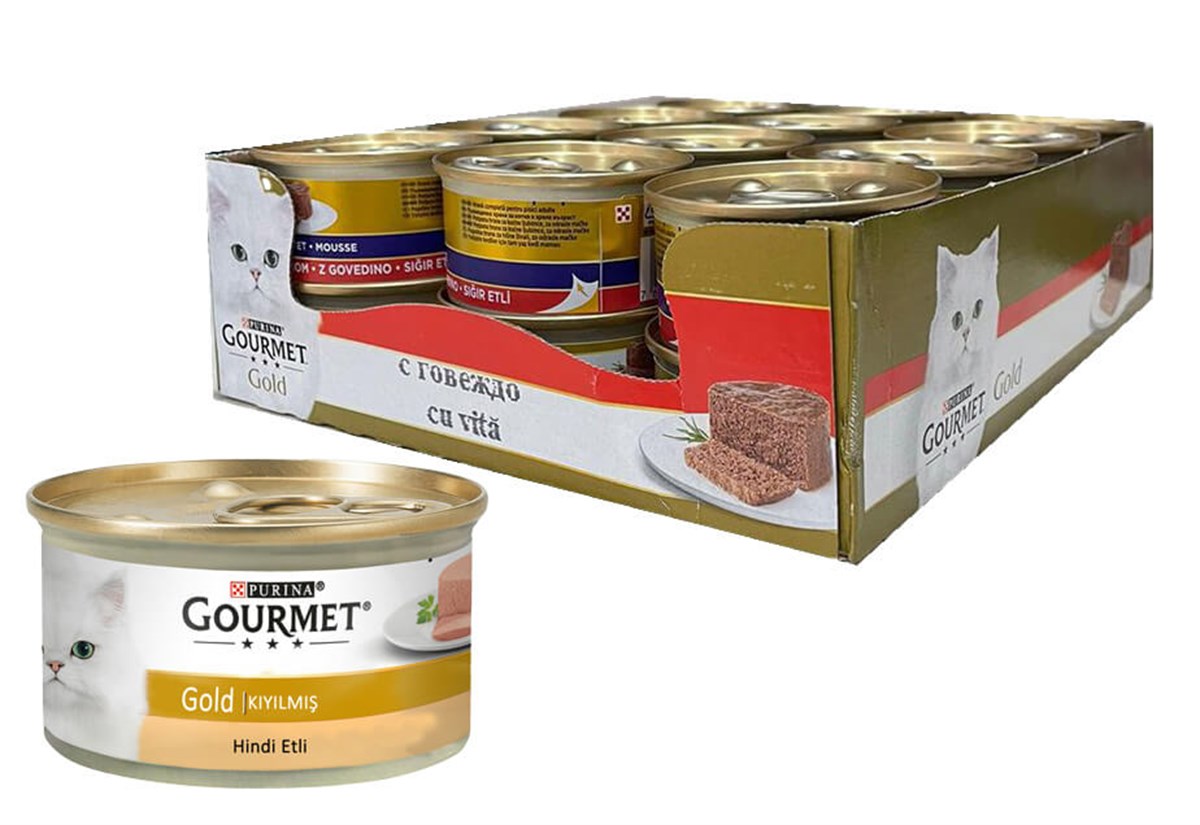 Purina Gourmet Gold Kıyılmış Hindi Etli Kedi Konservesi  85 gr (24 Adet)
