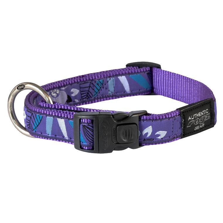 Rogz Fancy Purpla Forest Desenli Köpek Boyun Tasması (M) Mor 26 - 40 cm