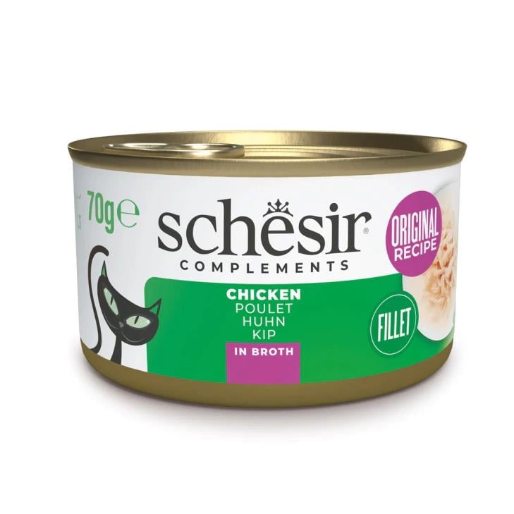 Schesir Suda Pişirilmiş Fileto Tavuklu Yetişkin Kedi Konservesi 85 g