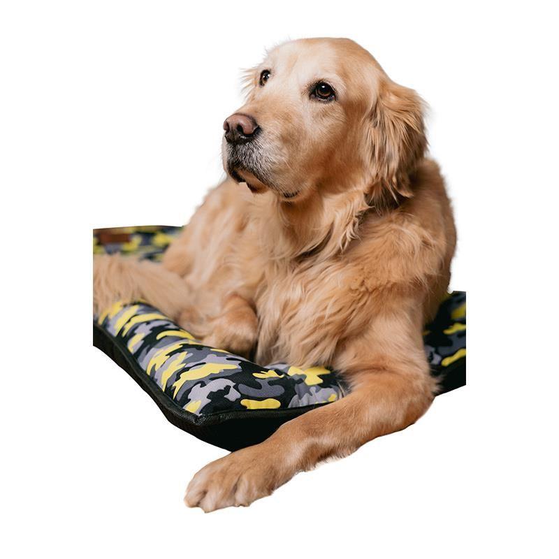 Simba Sarı Kamuflaj Desenli Minder Köpek Yatağı M