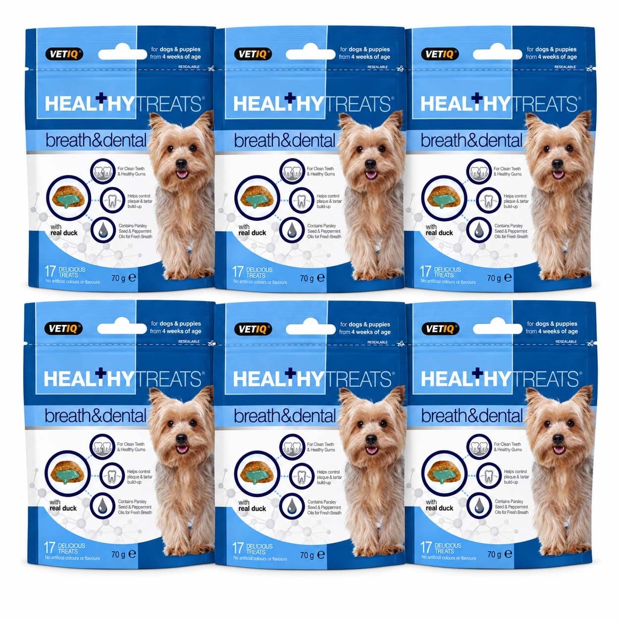 VETIQ Breath Dental Ağız Bakımı Köpek Ödülü 70 g (6 Adet)