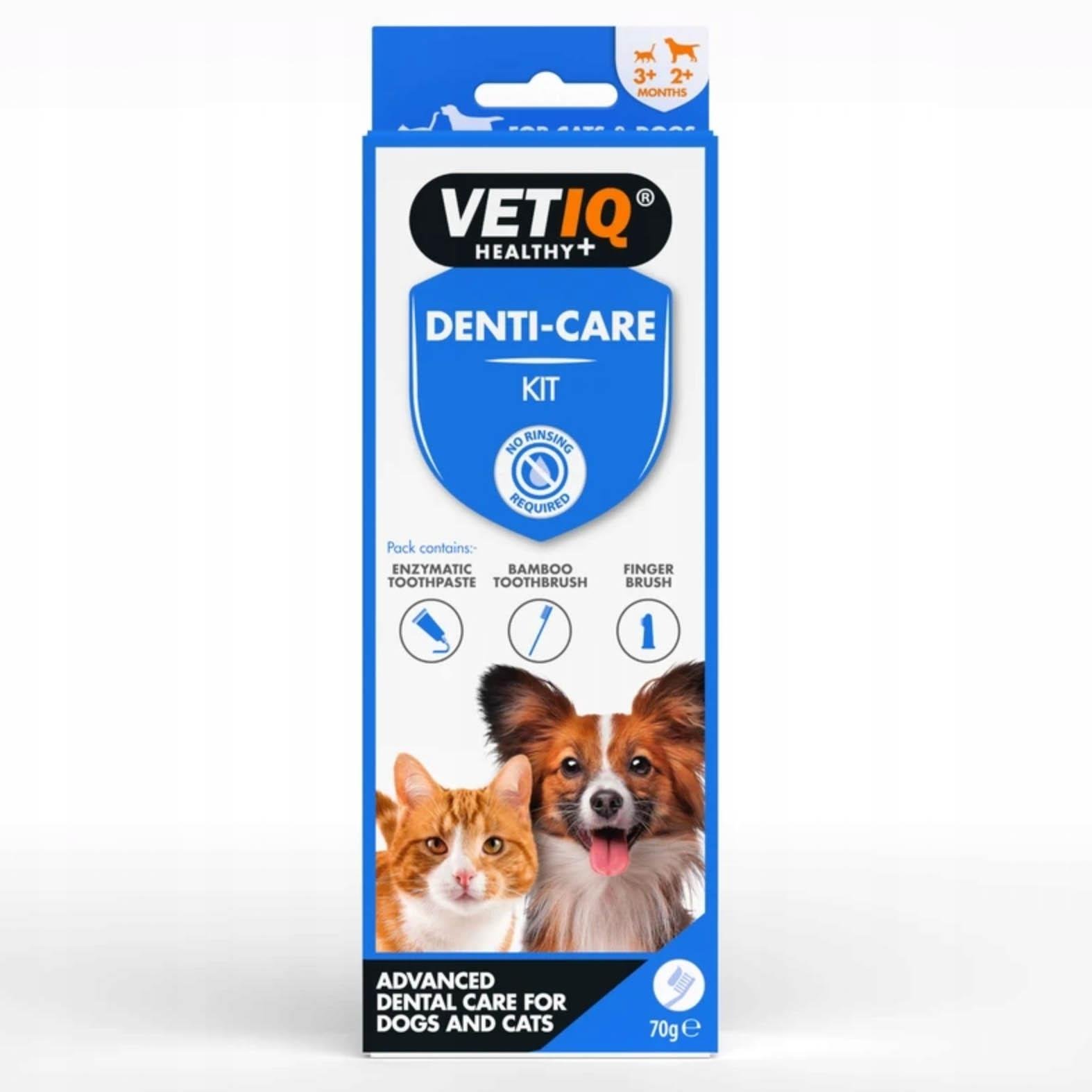 VetIQ Denti Care Kedi Köpek Diş Macunu Ve Diş Fırçası Seti 70 g