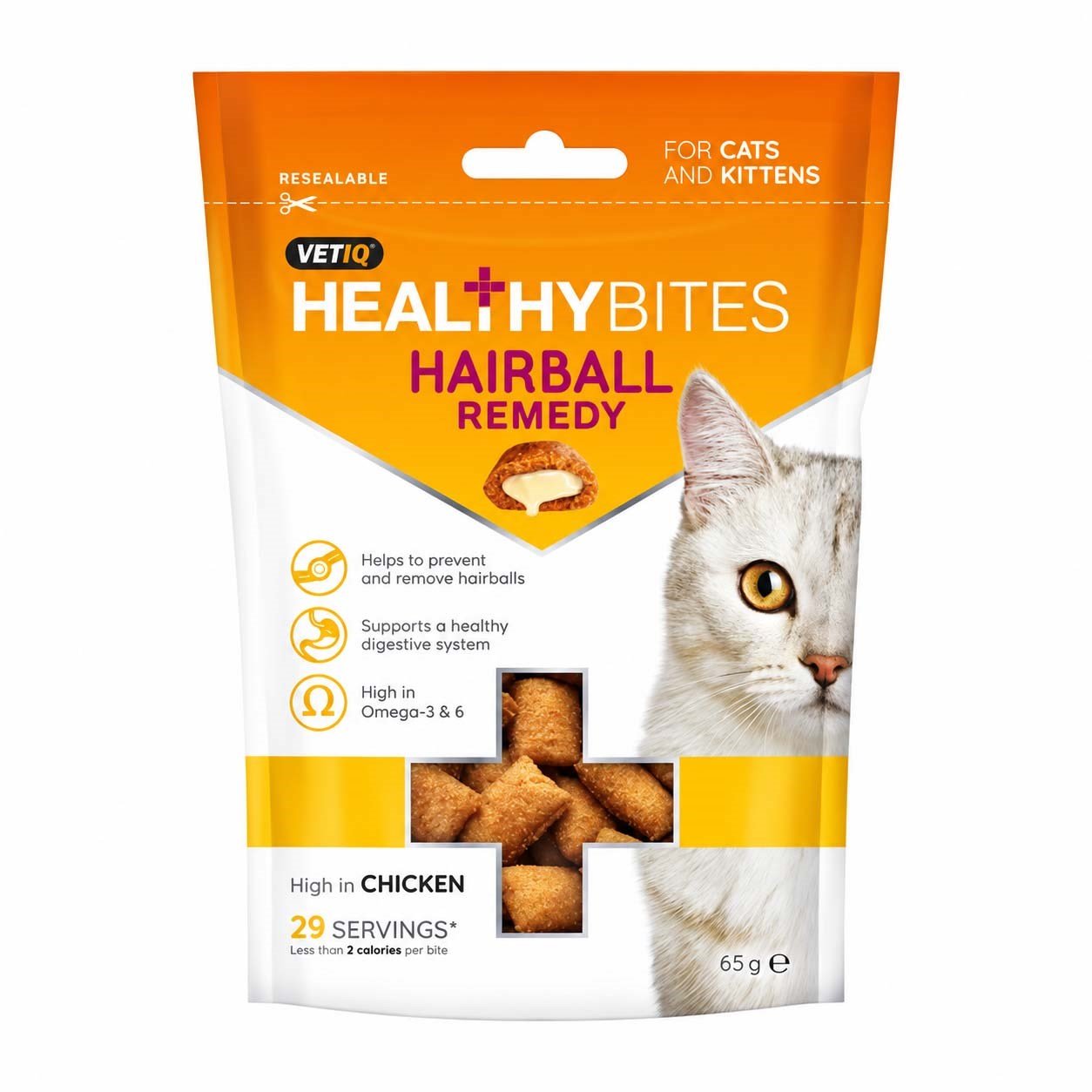 VETIQ Hairball Remedy Tavuklu Tüy Yumağı Kontrolü Kedi Ödülü 65 g
