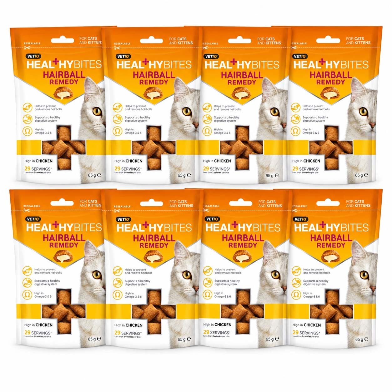 VETIQ Hairball Remedy Tavuklu Tüy Yumağı Kontrolü Kedi Ödülü 65 g (8 Adet)